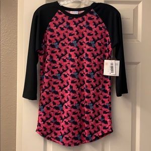 LuLaRoe top with pink butterflies. New with tags!